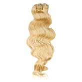 Extensii Clip-On Ondulat Premium Blond Deschis